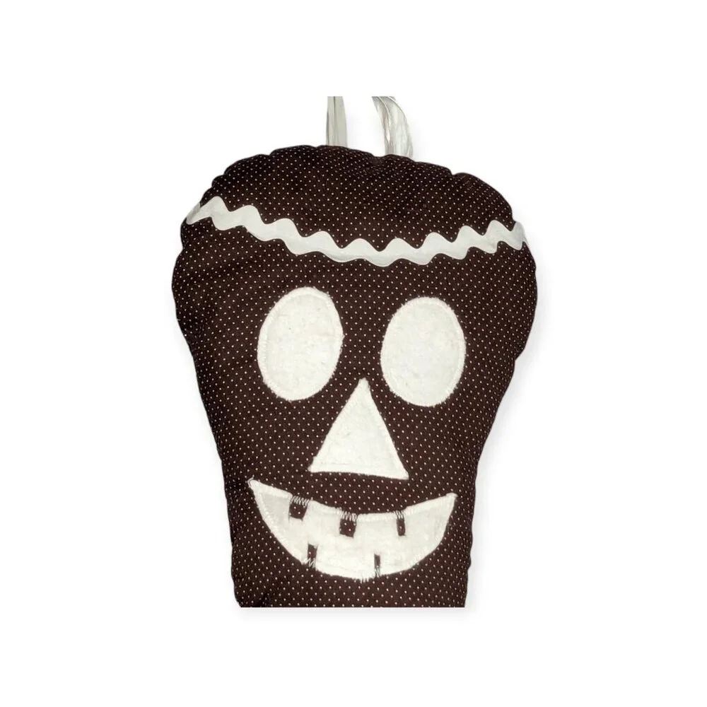 Unique Handmade Brown & White Cloth Hanging Skeleton Halloween Decor 60